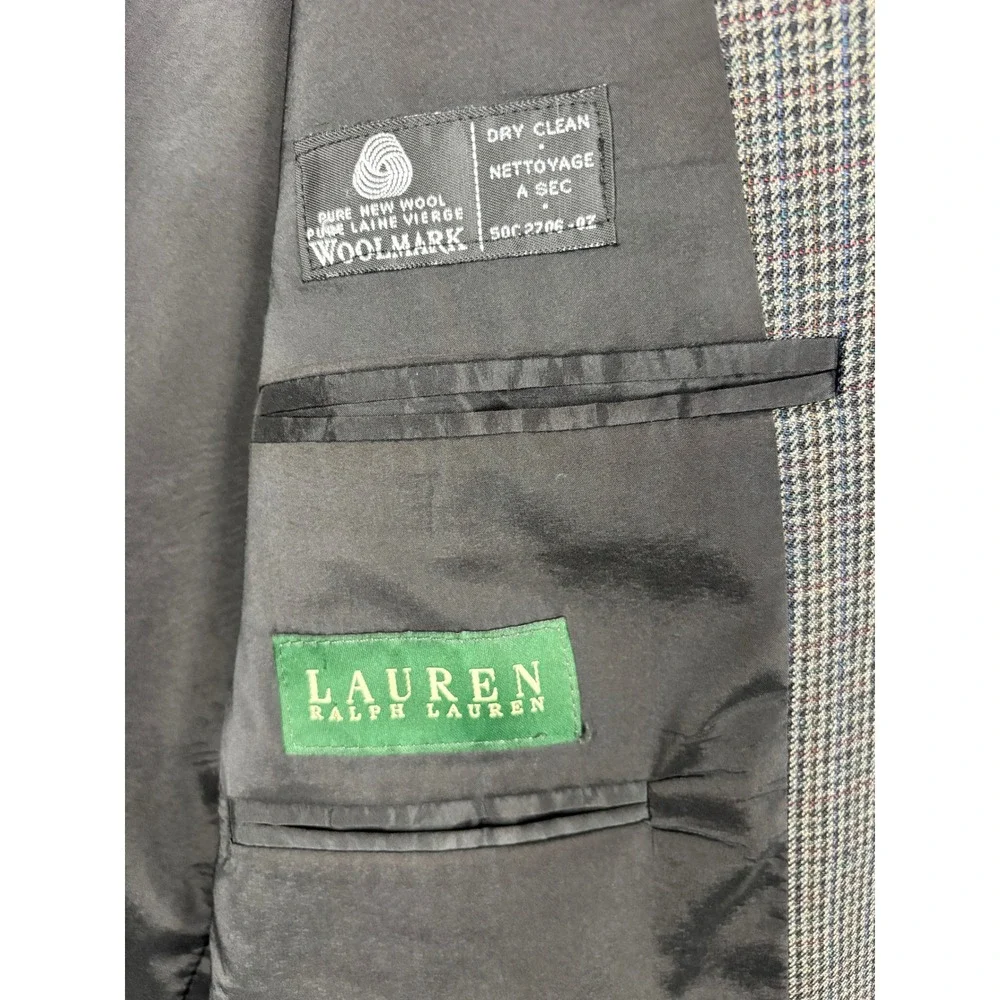 Lauren Ralph Lauren Mens 42R Wool Blazer Brown Houndstooth Sport Coat Canada